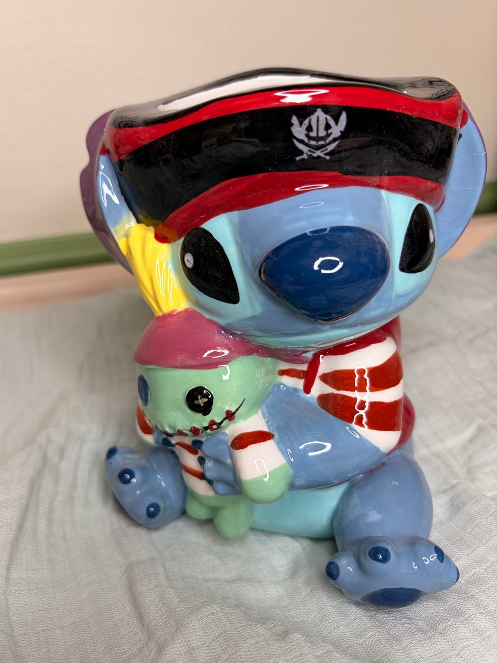 🏴‍☠️ Disney Stitch Pirate Scrump 18oz Figural Mug Hand Painted